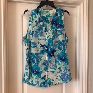 Pleione Multi Colored Sleeveless top